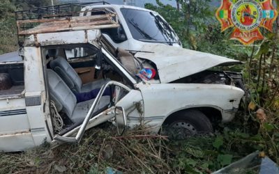 Cinco heridos trasladados a Retalhuleu tras accidente ocurrido cerca del túnel de Santa María de Jesús