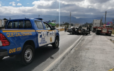 Bebé muere en accidente de tránsito en circunvalación de Salcajá