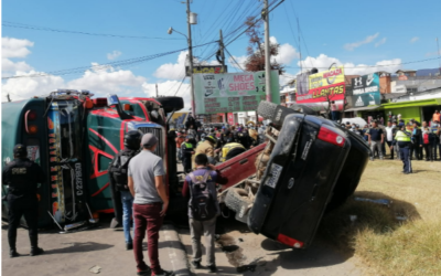 En 2021 se registraron en Guatemala más de 200 accidentes que involucraron al transporte colectivo