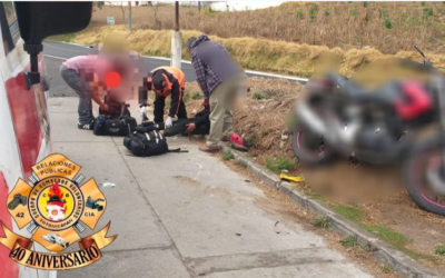 Motorista derrapa en Totonicapán