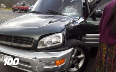 Vehículo y motocicleta colisionan en la ruta Interamericana