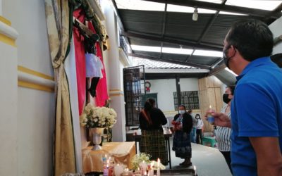Este es el ambiente en Aldea San José Chiquilajá previo al dia principal en honor al Cristo Negro de Esquipulas