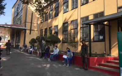 Baja afluencia en centro de vacunación en Centro Intercultural de Quetzaltenango