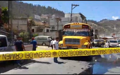 Ataque Armado en contra de un bus en Almolonga