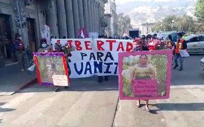 Exigen en Xela la liberación de mujer originaria de Huehuetenango y arrestada en México