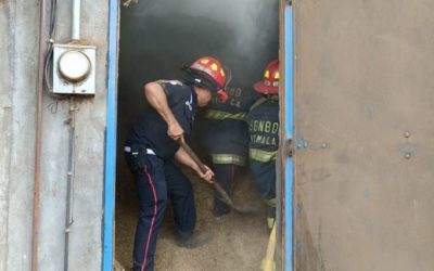 Incendio en bodegas de residuos de café