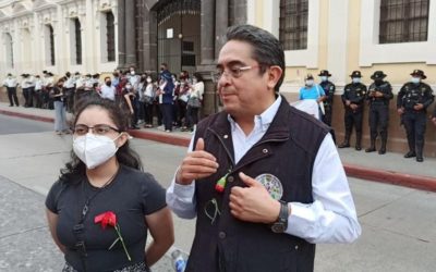 Protesta en la elección de rector de la Usac