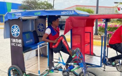 Los “bicitaxis” se multiplican en Venezuela por la escasez de gasolina
