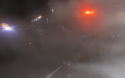 Pipa cargada con combustible se incendia en ruta Interamericana