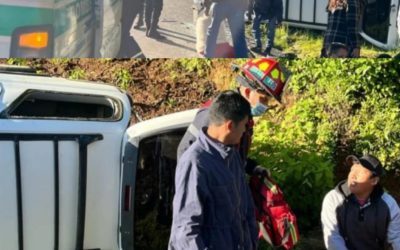 Cinco heridos deja colisión de dos vehículos en la ruta a Huehuetenango