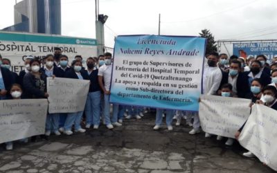 Personal del Hospital Temporal COVID-19 Quetzaltenango protesta, ¿Cuál es el motivo?