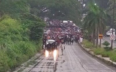 Se disuelve caravana de migrantes en el sur de México