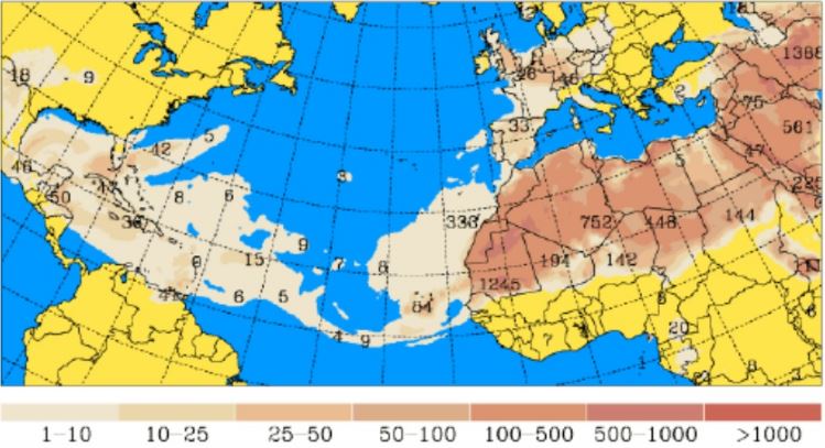 Insivumeh: Concentración ligeramente elevada del polvo del Sahara