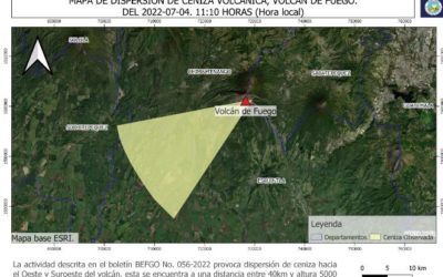 Conred mantiene comunicación con comunitarios y autoridades por explosiones del volcán De Fuego