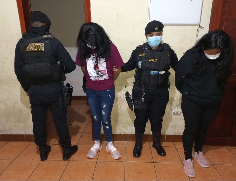 PNC arresta a dos nicaragüenses sindicadas de narcomenudeo