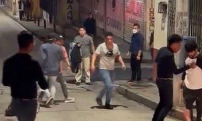 Graban impactante trifulca en la zona 1 de Quetzaltenango