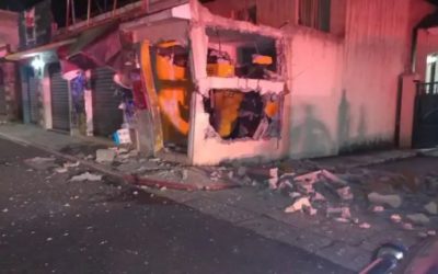 Lanzan explosivo en cajero automático para robar dinero