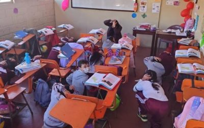 Desarrollan simulacro de sismo en centro educativo