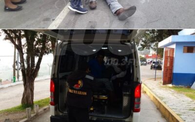 Ayudante cae de bus en marcha