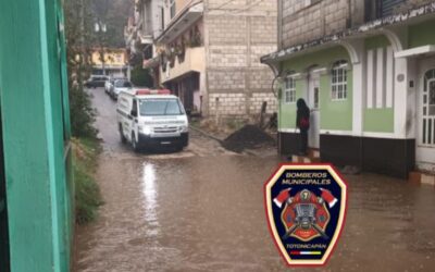 Viviendas inundadas en Totonicapán