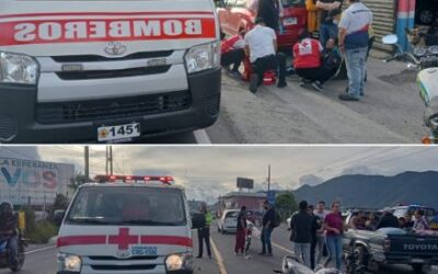 Dos accidentes de tránsito protagonizados por motoristas