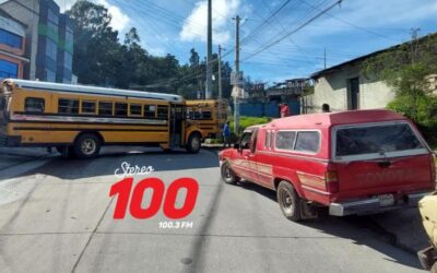 Bloquean varios puntos en la ciudad de Quetzaltenango