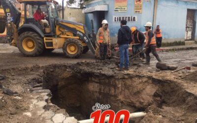 Hundimiento en la zona 1 de Xela sería por antigüedad de drenajes