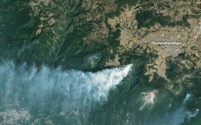 Quetzaltenango: Incendio forestal es captado desde el satélite Landsat 8