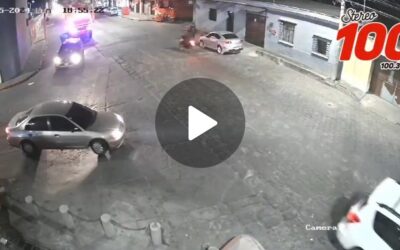 Cámara graba accidente de tránsito en la zona 1 de Quetzaltenango