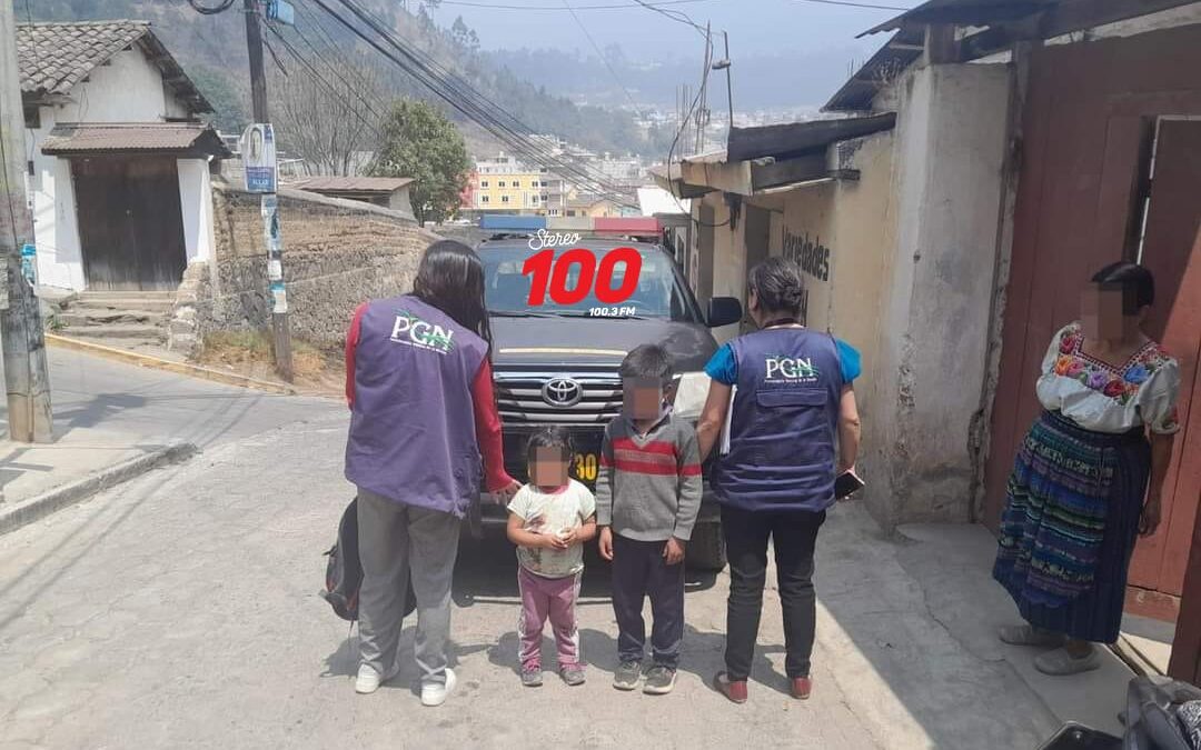 PGN rescata a dos niños en Cantel