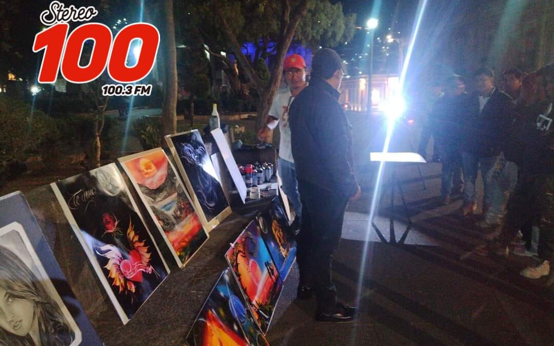Retiran del Parque a Centroamérica a persona que realizaba pinturas en aerosol