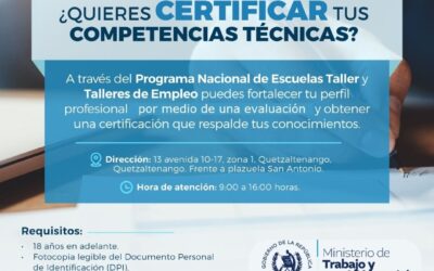 Escuela Taller de Quetzaltenango anuncia certificaciones para cuatro oficios
