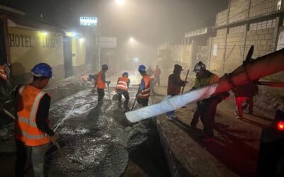 Colocan pavimento en la 12 avenida, zona 3 de Quetzaltenango