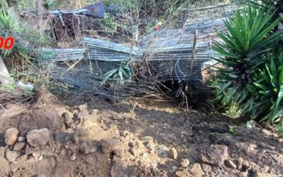 Vivienda dañada por deslave en Quetzaltenango