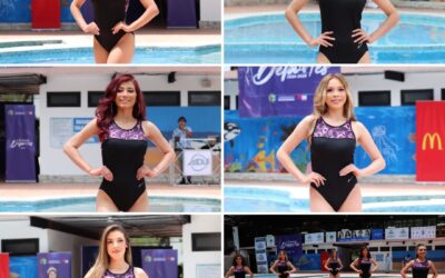Candidatas a Reina del Deporte se presenta en traje de baño