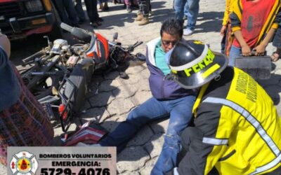 Motorista herido en accidente de tránsito en Salcajá