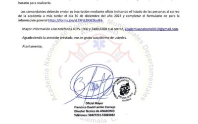 Inscripciones para estudiantes de Primer Ingreso al Curso de Bombero Profesional de III Clase
