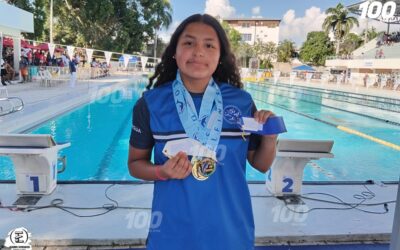 Nadadora quetzalteca gana tres medallas de oro en República Dominicana