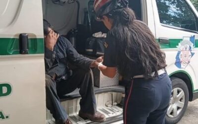 Hombre herido con un triquet