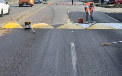 PMT señalizan reductores de velocidad