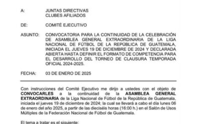 Liga Nacional de Guatemala aplaza inicio del Clausura 2025 y anuncia cambios en el formato