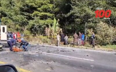 Accidente de tránsito en el kilómetro 141, carretera Interamericana, aldea Pacoxóm.