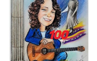 Artista quetzalteco elabora caricatura en homenaje a Gaby Moreno