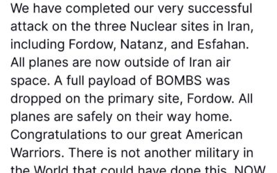 EE.UU. lanza ataque aéreo contra instalaciones nucleares clave de Irán.