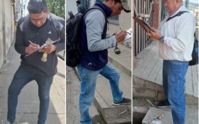 EMAX sigue catastro de servicios de agua potable en Quetzaltenango