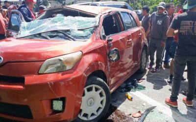 Tres heridos tras volcadura de vehículo en la ruta Interamericana