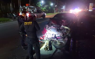 Dos percances viales reportados la madrugada de este sábado, donde fallecen dos motoristas en Retalhuleu.