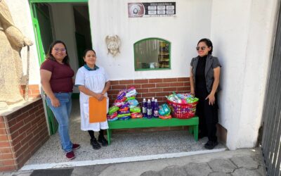 Entregan productos de limpieza a dos hogares