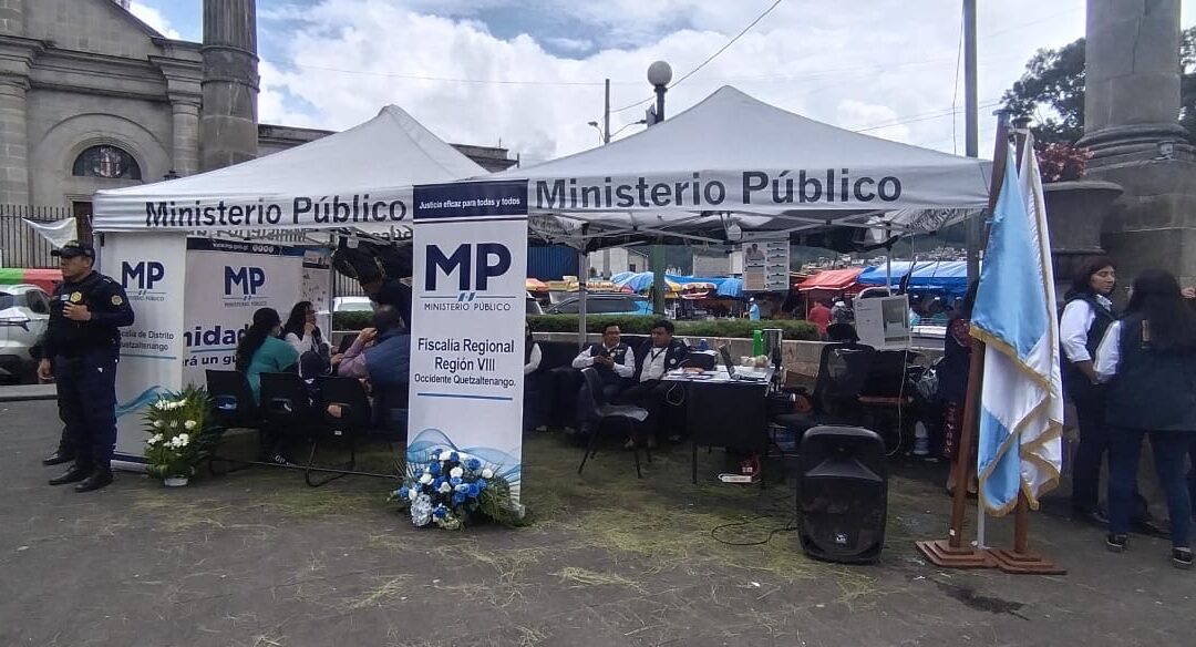 Ministerio Público instala subesede en el Parque Central de Quetzaltenango