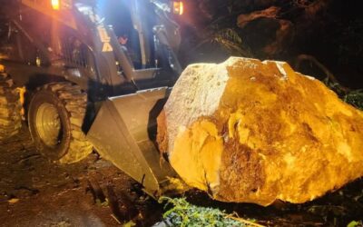 Derrumbe bloquea la RN-1 entre Panajachel y Sololá